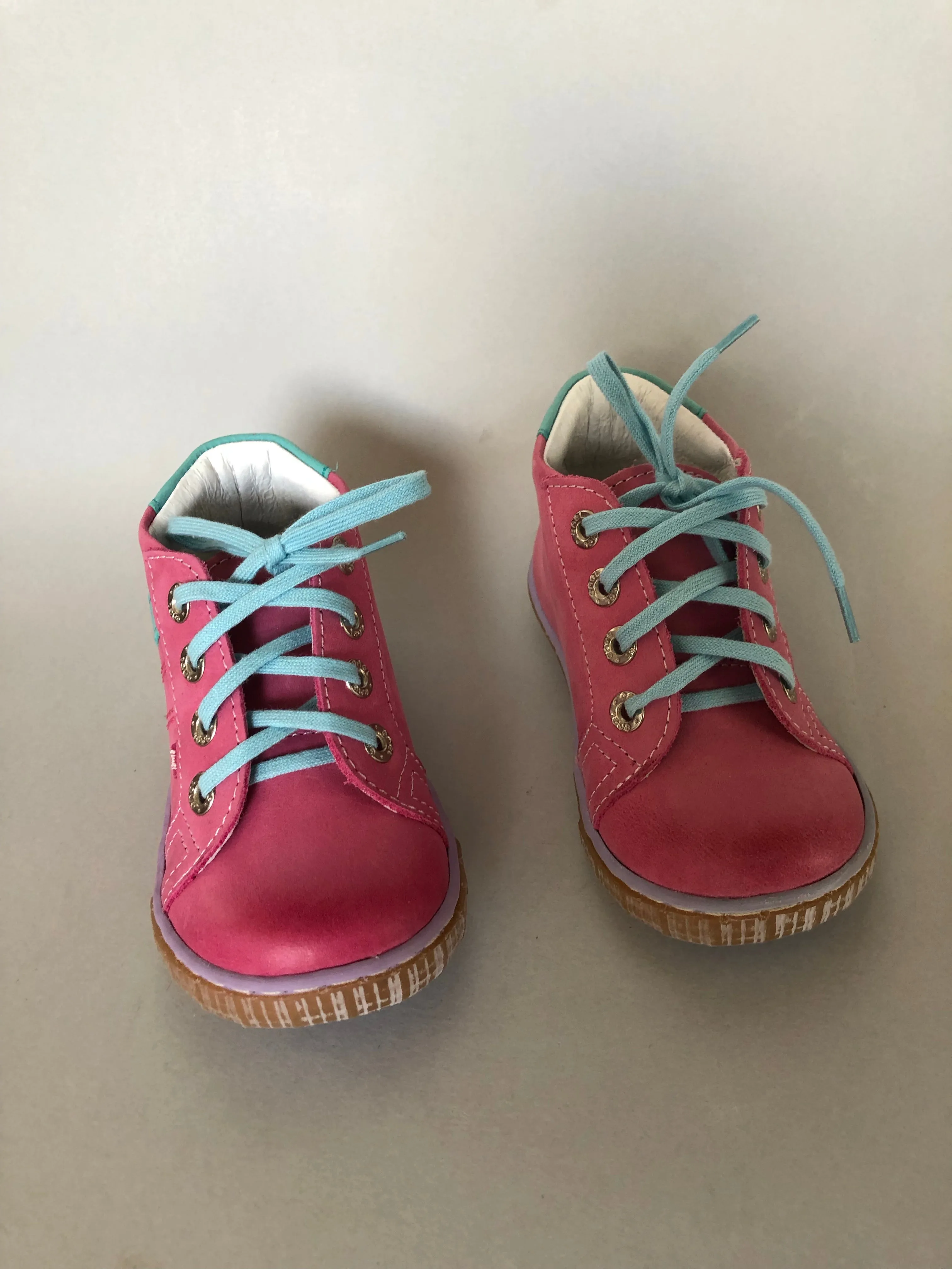 (2254-11) Emel Pink Turquoise Trainers