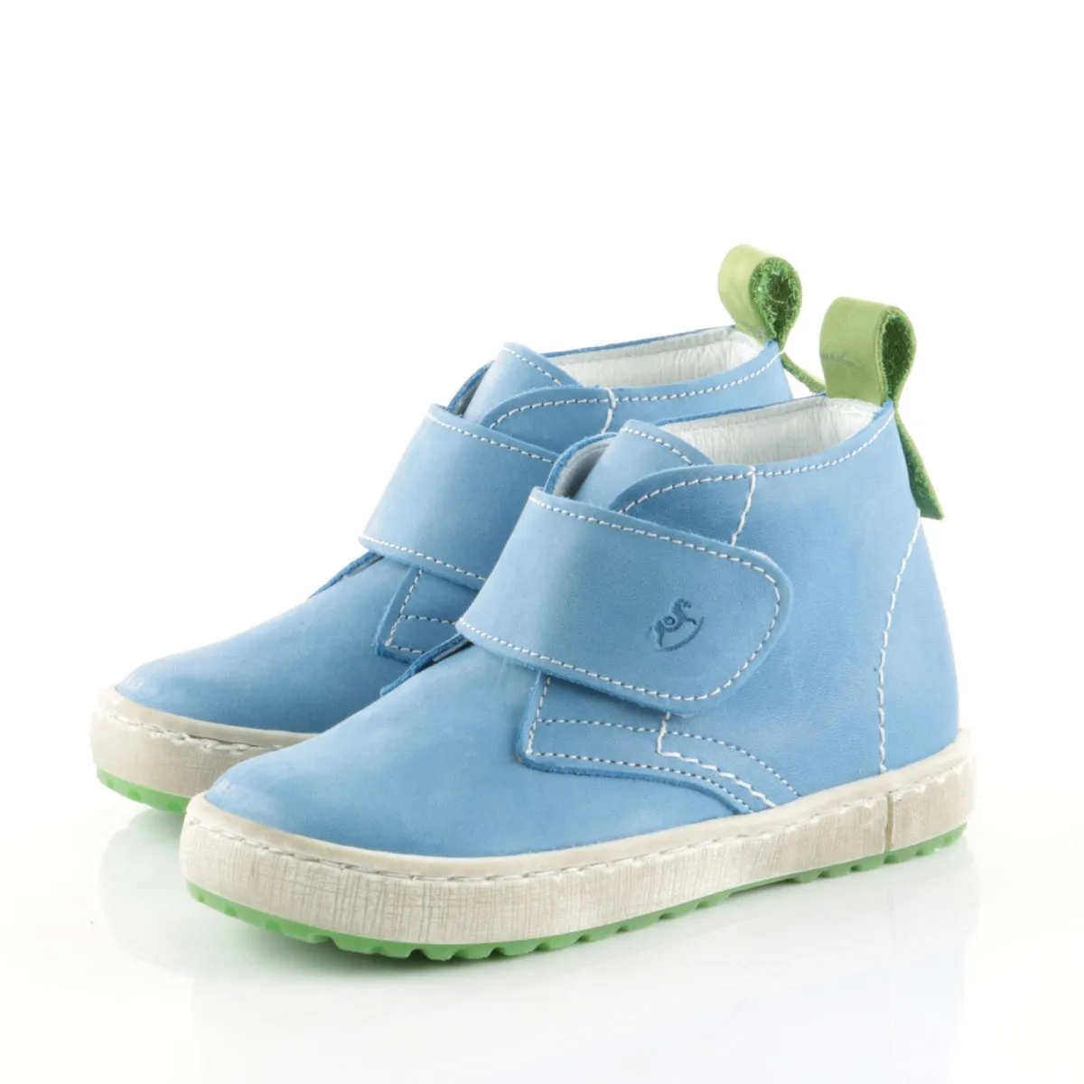 (2470-10 / 2489-10) Emel Sky blue Velcro Trainers