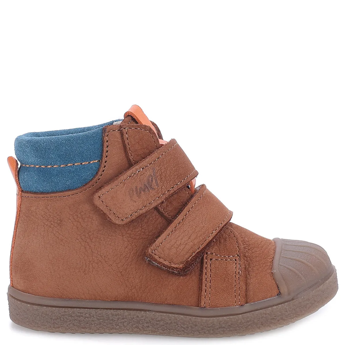 (2758A-4) Emel first velcro shoes - Brown