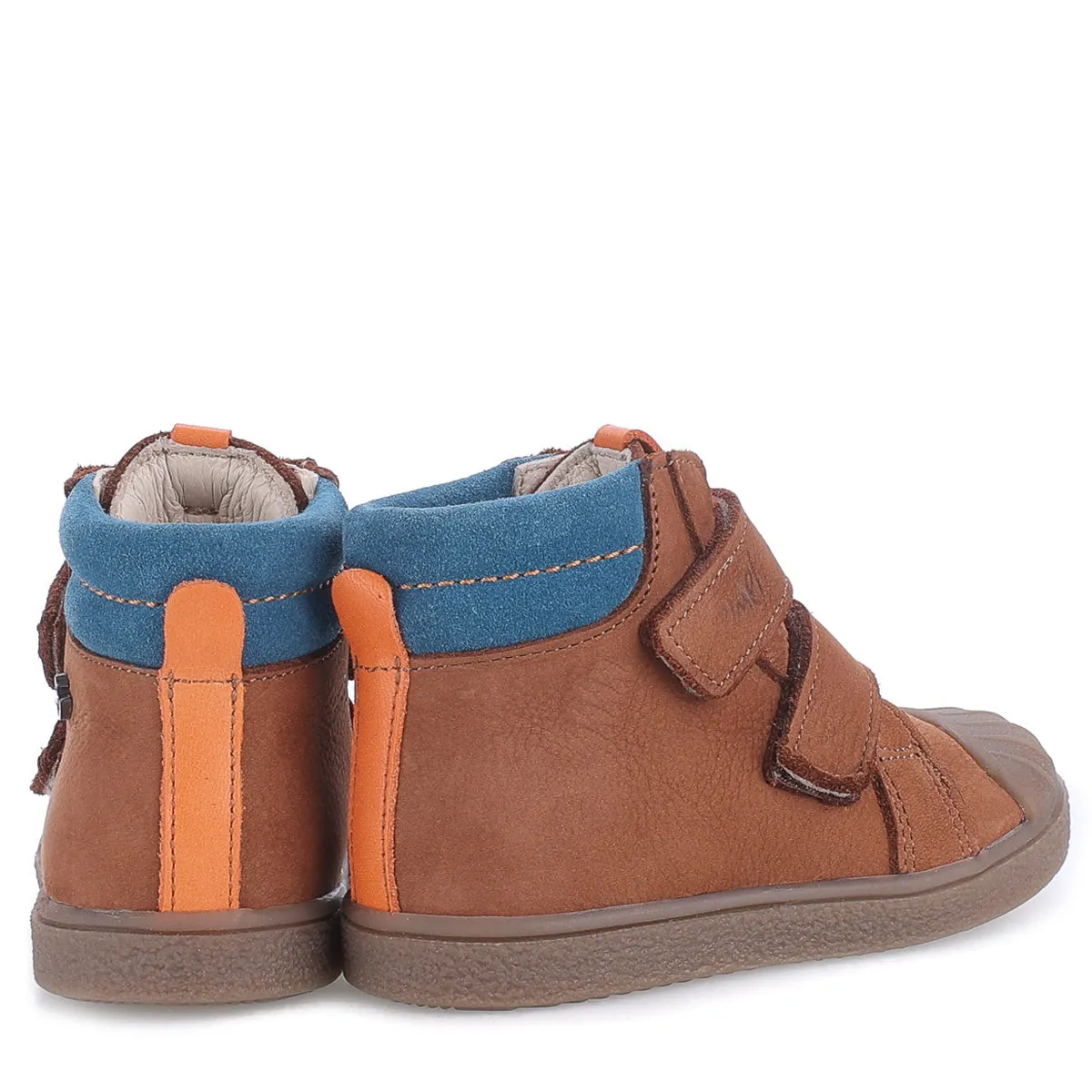 (2758A-4) Emel first velcro shoes - Brown