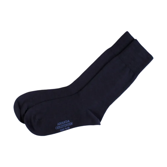 3 PAIR - Icon Merino Wool and Cotton Italian Mid Calf Socks (Choice of Colors) by Amanda Christensen