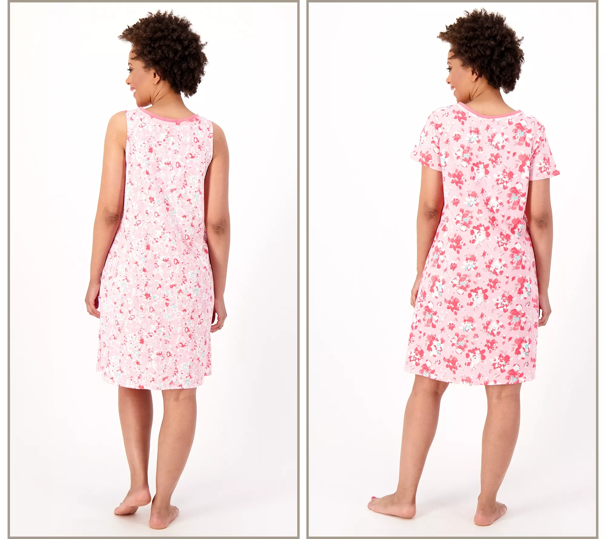 "As Is" Carole Hochman Cotton Jersey 2-Pack Sleep Dresses