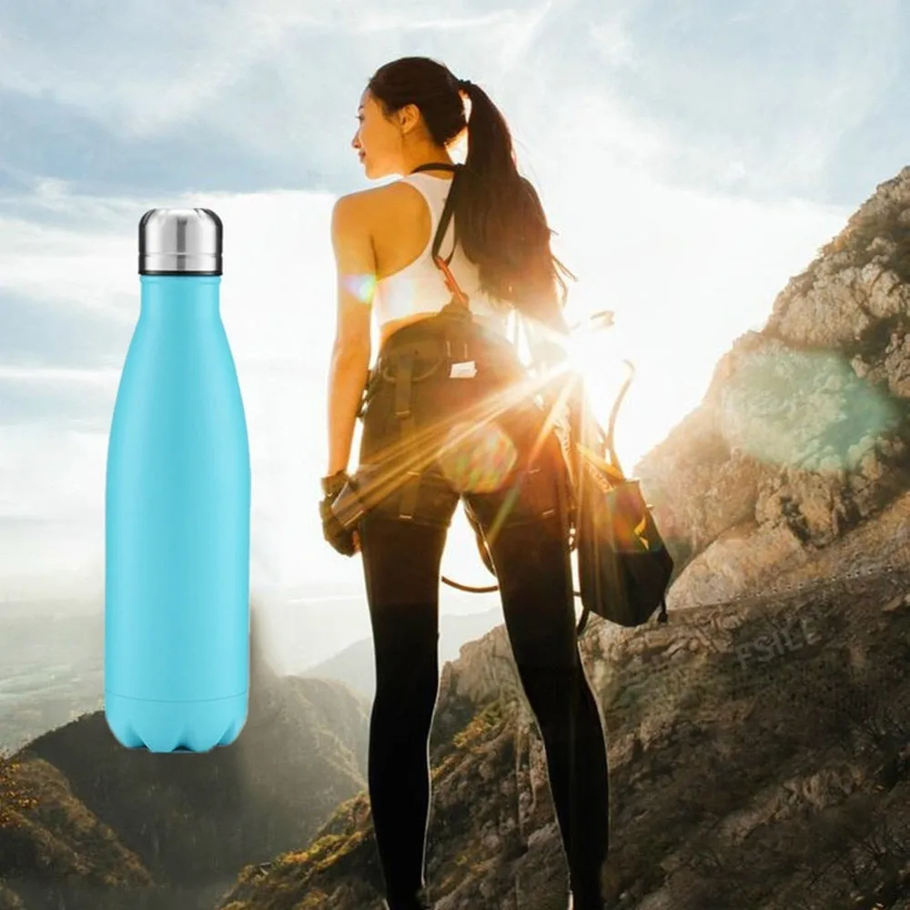 350/500/750/1000ml Double Wall Stainless Steel Water Bottle