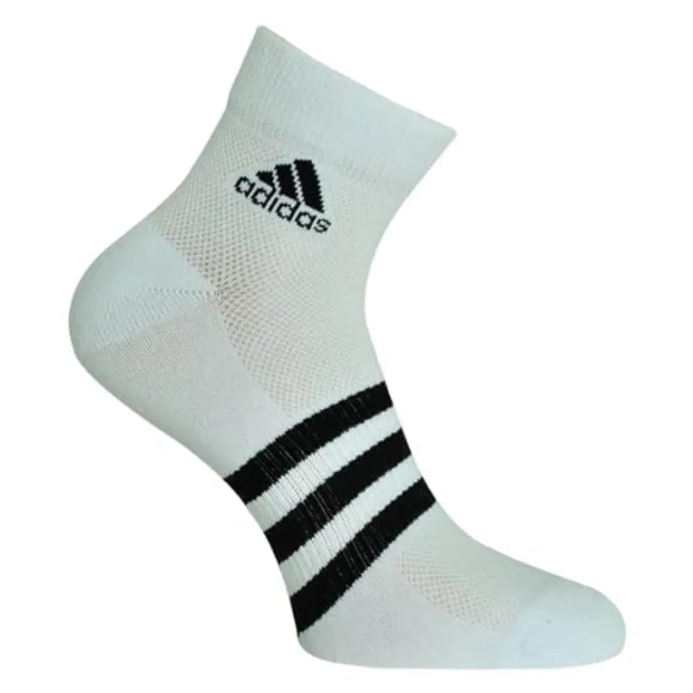 Adidas Men's Half Cushion Ankle Socks (Royal Solar Red/White/Black Solar Yellow)