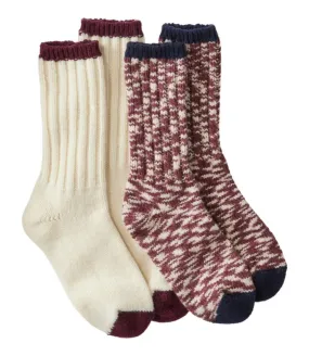 Adults' Merino Wool Ragg Socks 10" Two-Pack, Print