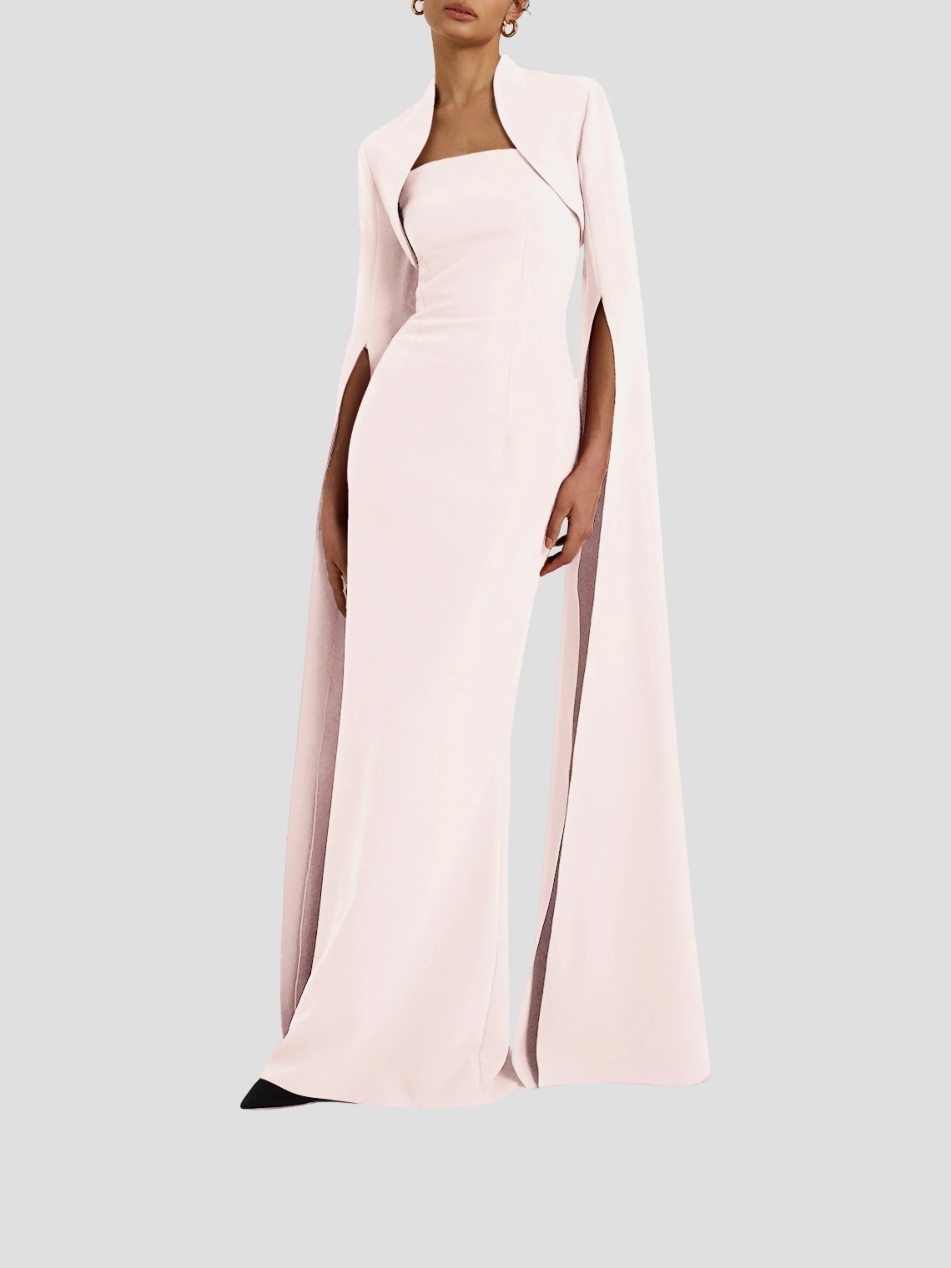 Amari Pale Pink Bolero With Soshin Dress