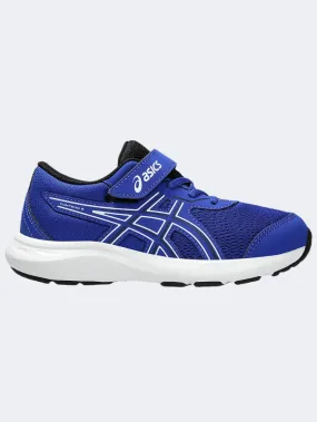 Asics Contend 9 Ps-Boys Running Shoes True Blue/White