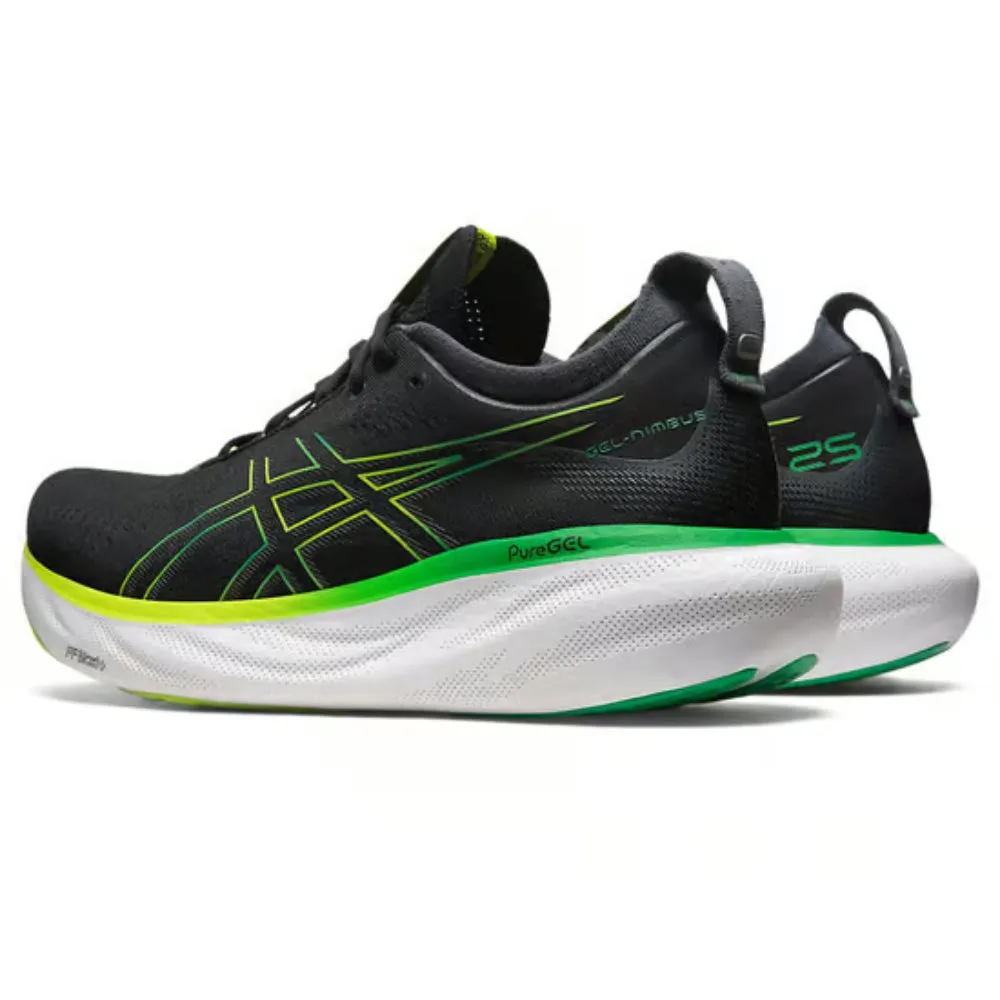 ASICS Men's Gel-Nimbus 25 Running Shoe (Black/Lime Zest)