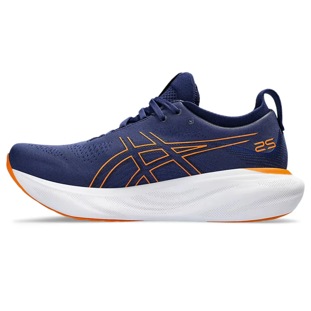 ASICS Men's Gel-Nimbus 25 Running Shoe (Deep Ocean/Bright Orange)