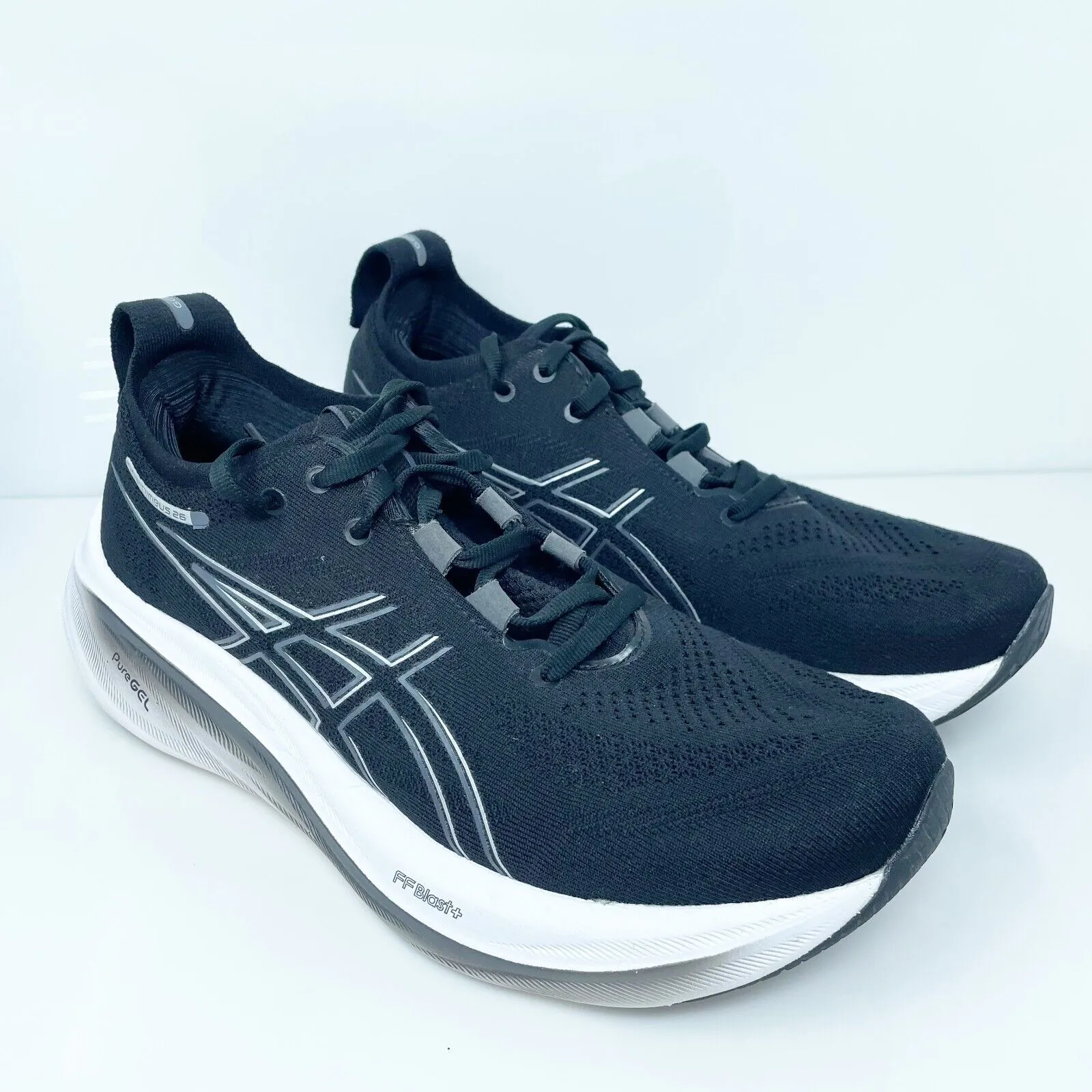 Asics Womens Gel Nimbus 26 1012B601 Black Running Shoes Sneakers Size 10