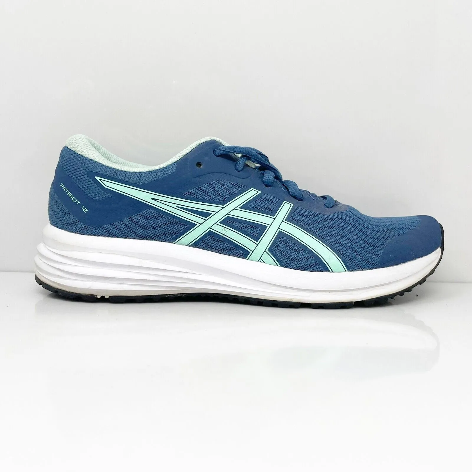 Asics Womens Patriot 12 1012A705 Blue Running Shoes Sneakers Size 7.5