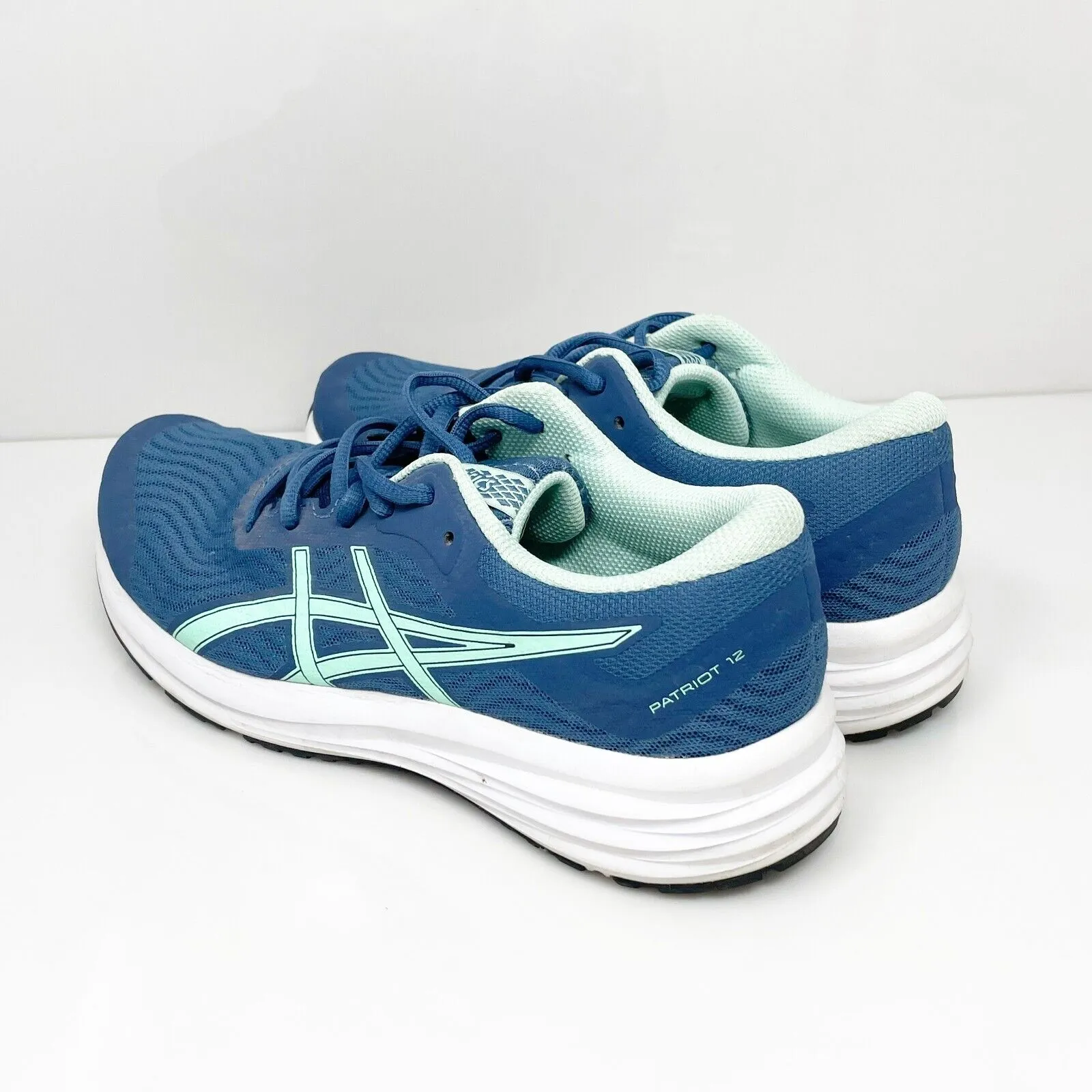 Asics Womens Patriot 12 1012A705 Blue Running Shoes Sneakers Size 7.5