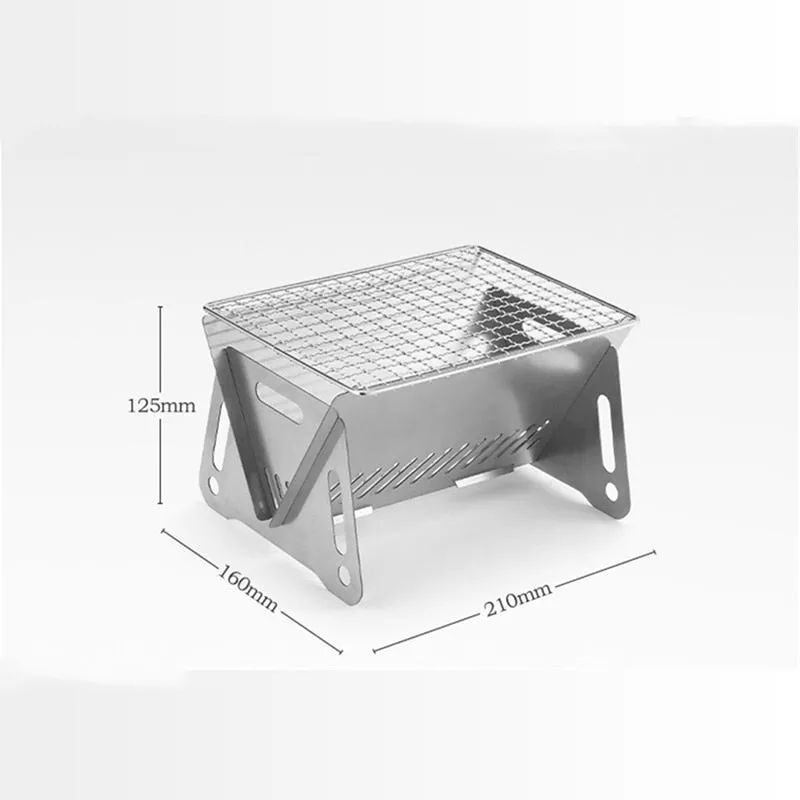 Barbecue de camping portable et pliable en acier inoxydable Into - Grill BBQ