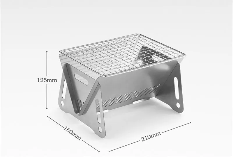 Barbecue de camping portable et pliable en acier inoxydable Into - Grill BBQ