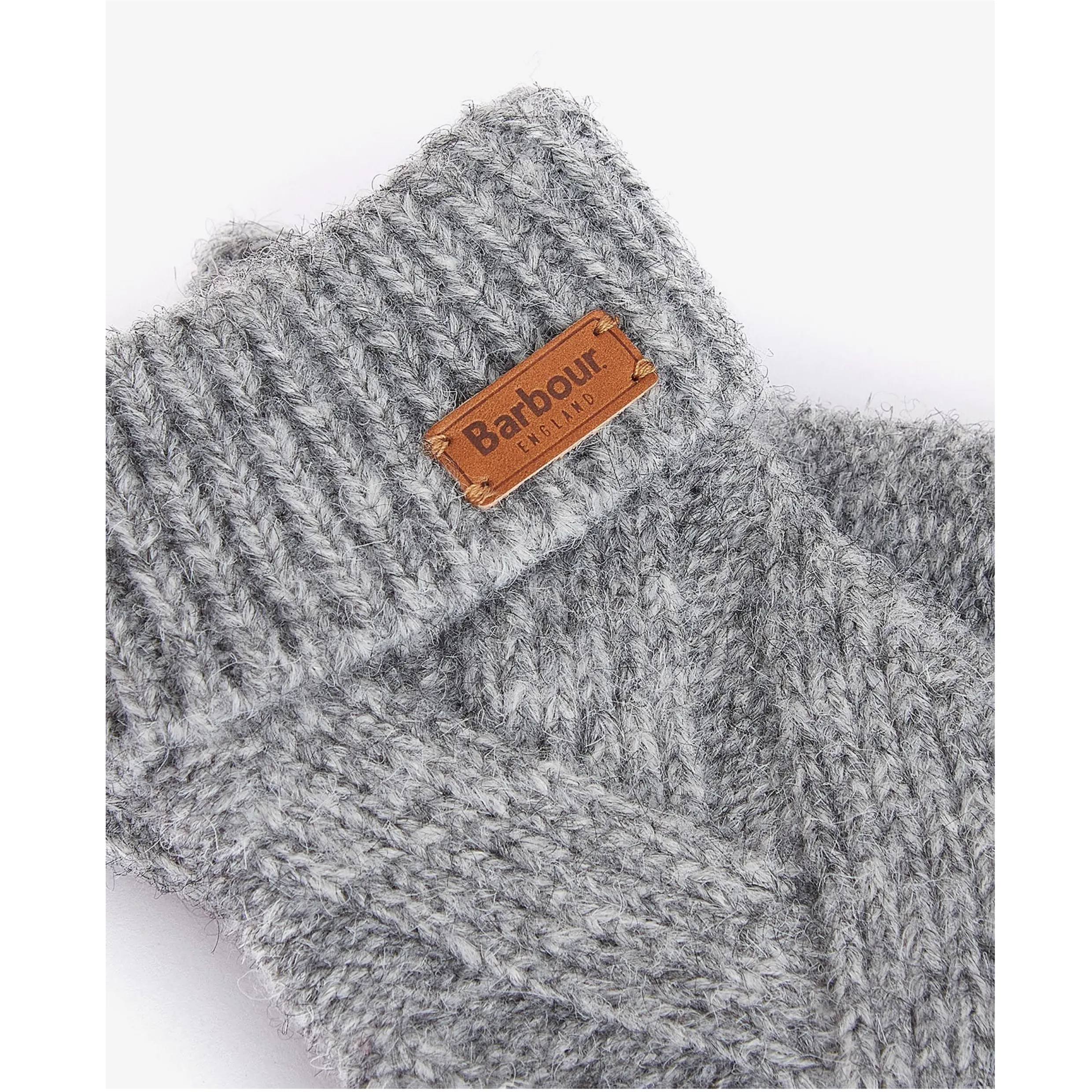 Barbour Dace Cable Glove in Light Grey 0127