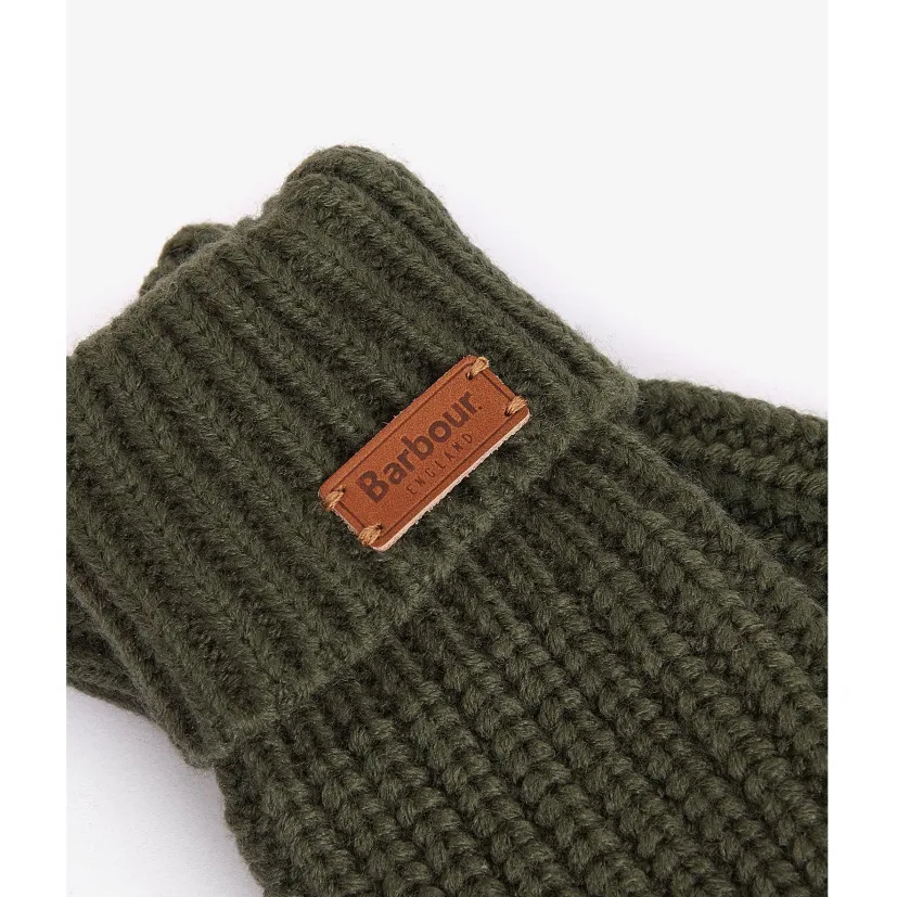 Barbour Saltburn Knit Glove in Olive LGL0132