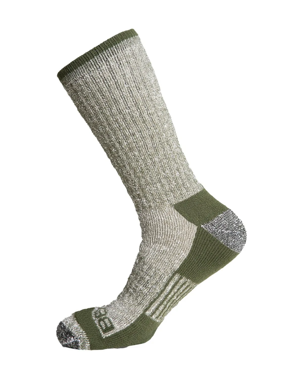 Berne Mens Comfort Boot 3-Pack Green/White Poly/Wool Crew Socks