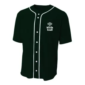 Birch Trail Short Sleeve Full Button Baseball Jersey