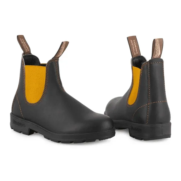 Blundstone Womens 1919 Leather Boot in Brown/Mustard