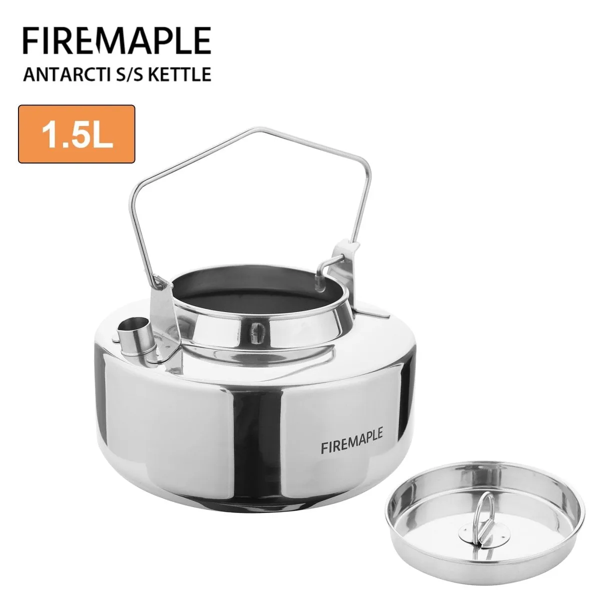 Bouilloire / théière de camping en acier inoxydable (Inox) de haute qualité 0,8l / 295g Fire-Maple - S304