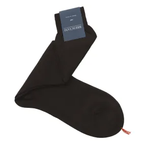  Bresciani Wool-Blend Socks in Coffee