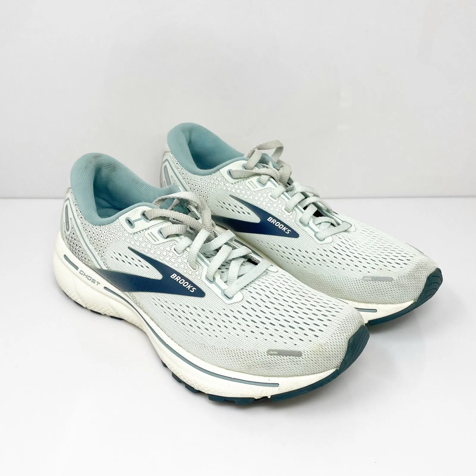 Brooks Womens Ghost 14 1203561B317 Blue Running Shoes Sneakers Size 7 B