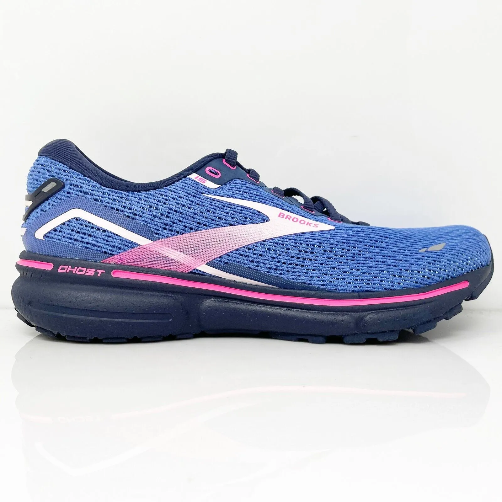 Brooks Womens Ghost 15 1203801B469 Blue Running Shoes Sneakers Size 9.5 B