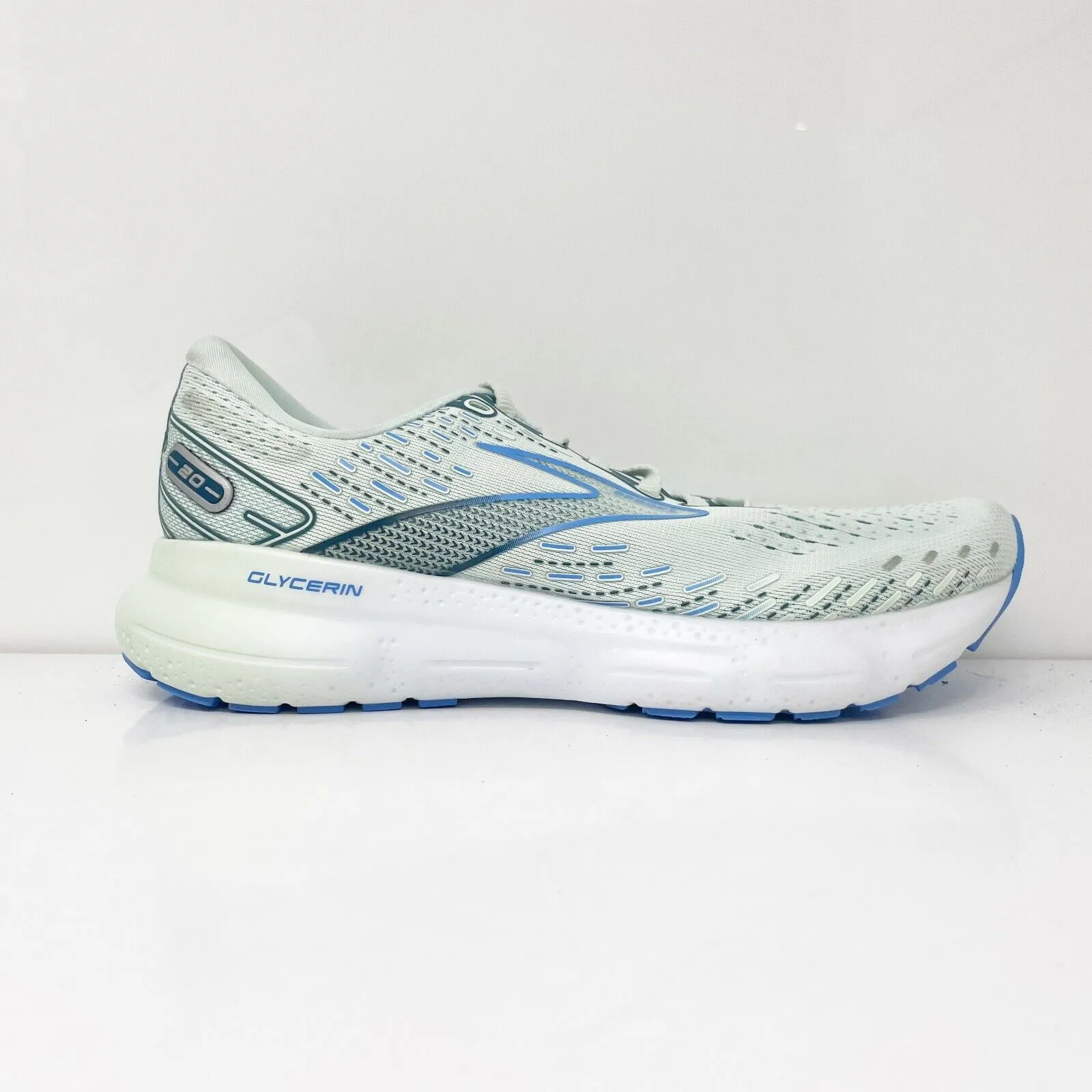 Brooks Womens Glycerin 20 1203691B494 Blue Running Shoes Sneakers Size 8 B