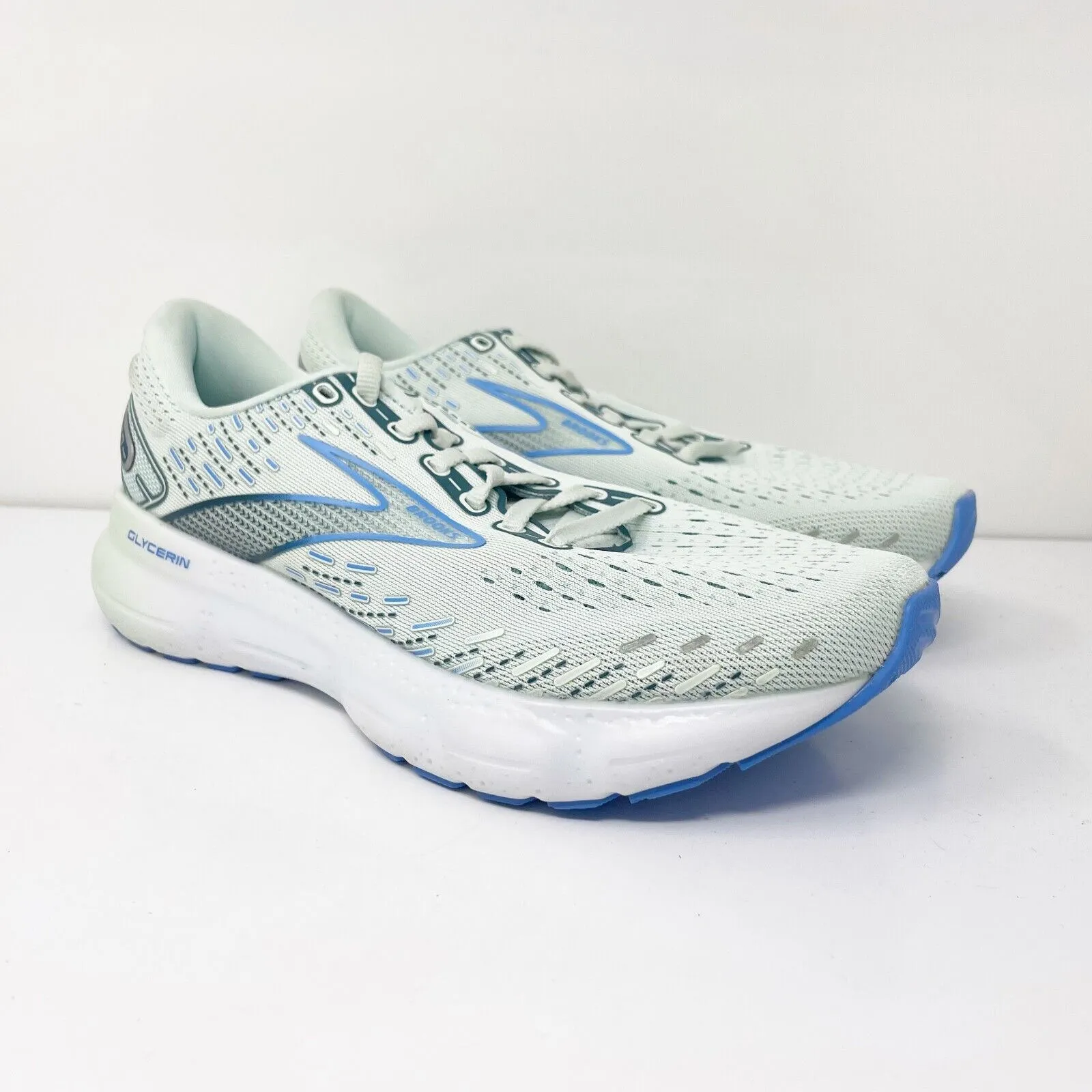 Brooks Womens Glycerin 20 1203691B494 Blue Running Shoes Sneakers Size 8 B