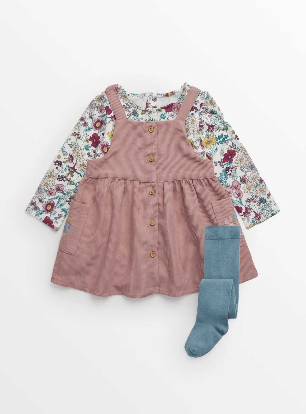 Buy Autumn Garden Pinny Dress Set Up to 3 mths | Dresses | Tu