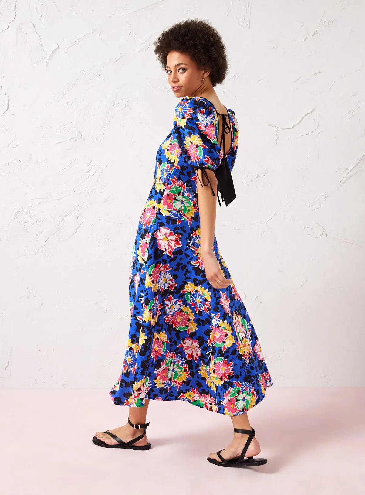 Buy EVERBELLE Floral Revere Tie Back Midaxi Dress 16 | Dresses | Tu