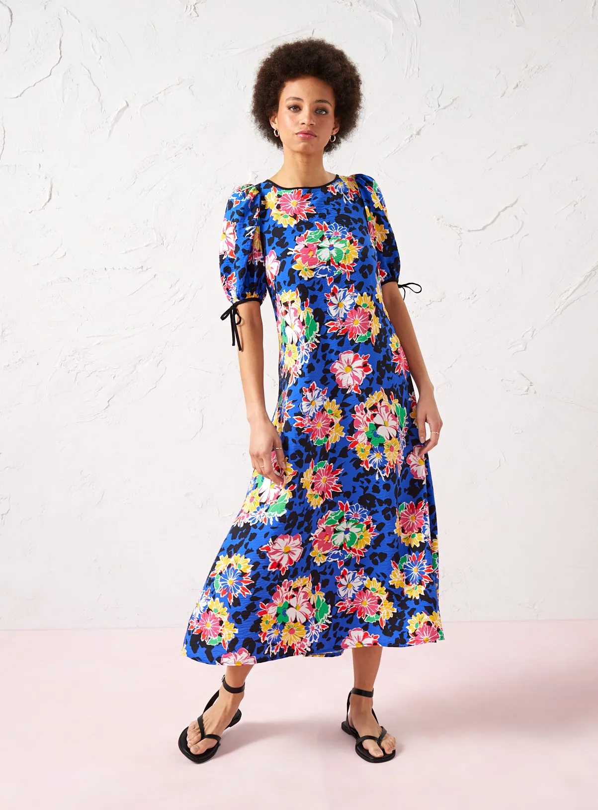 Buy EVERBELLE Floral Revere Tie Back Midaxi Dress 16 | Dresses | Tu