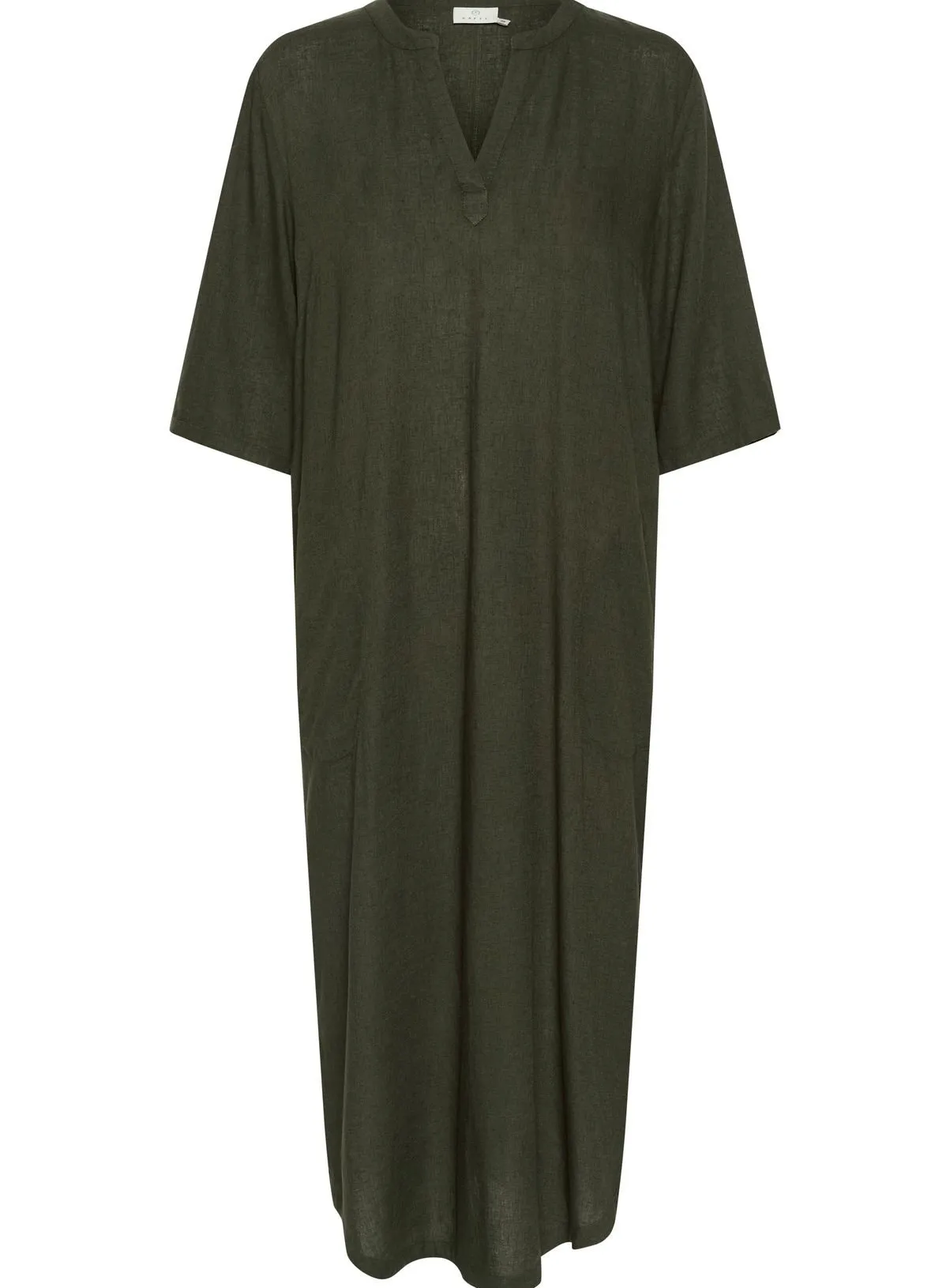 Buy KAFFE Milia Kaftan Midi Length Dress Green 10 | Dresses | Tu