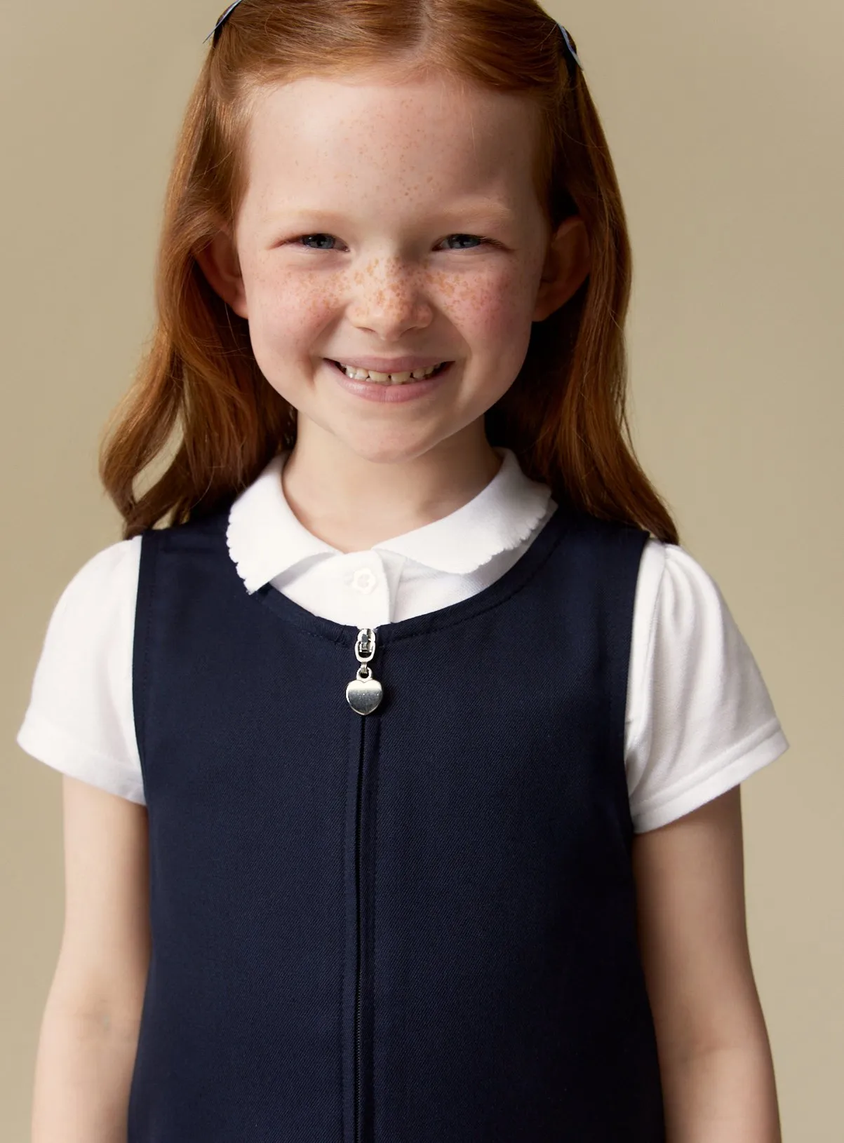 Buy Navy Zip-Through Pinafore 4 Pack 12 years | School dresses | Tu