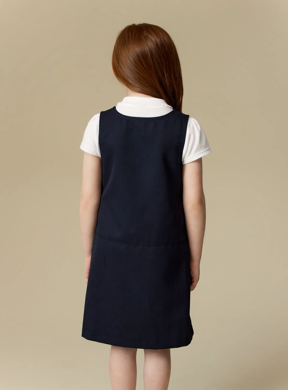 Buy Navy Zip-Through Pinafore 4 Pack 12 years | School dresses | Tu