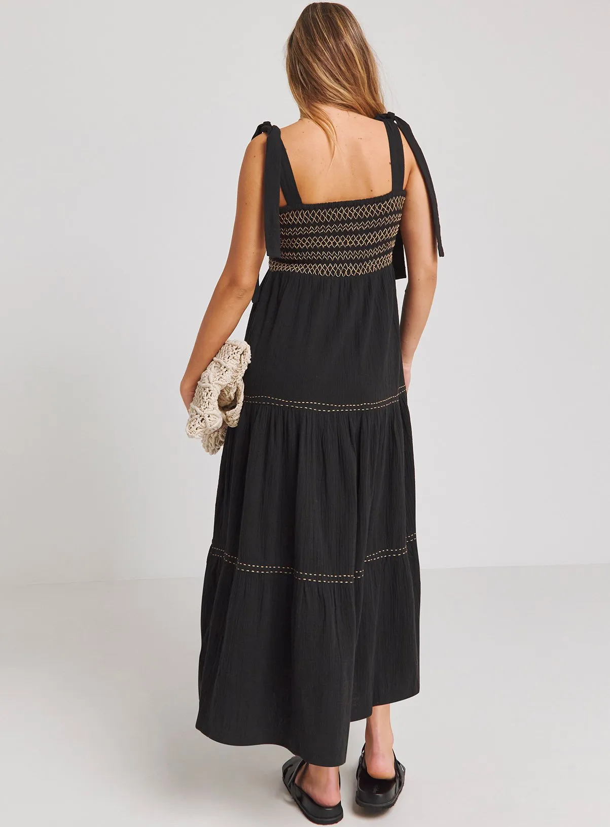 Buy SIMPLY BE Embroidered Tiered Maxi Dress 28 | Dresses | Tu