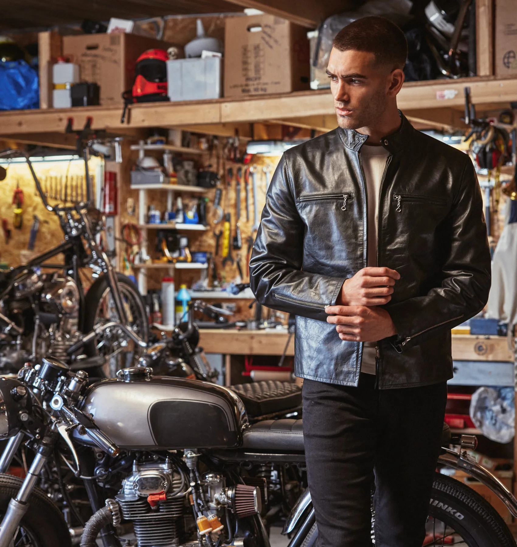 Cafe Racer Jacke – Pferdeleder