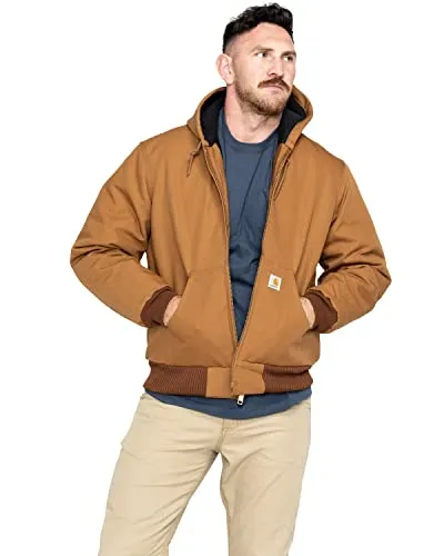 Carhartt 106673 Men's Loose Fit Firm Duck Insulated Flannel-Lined Active Jacket