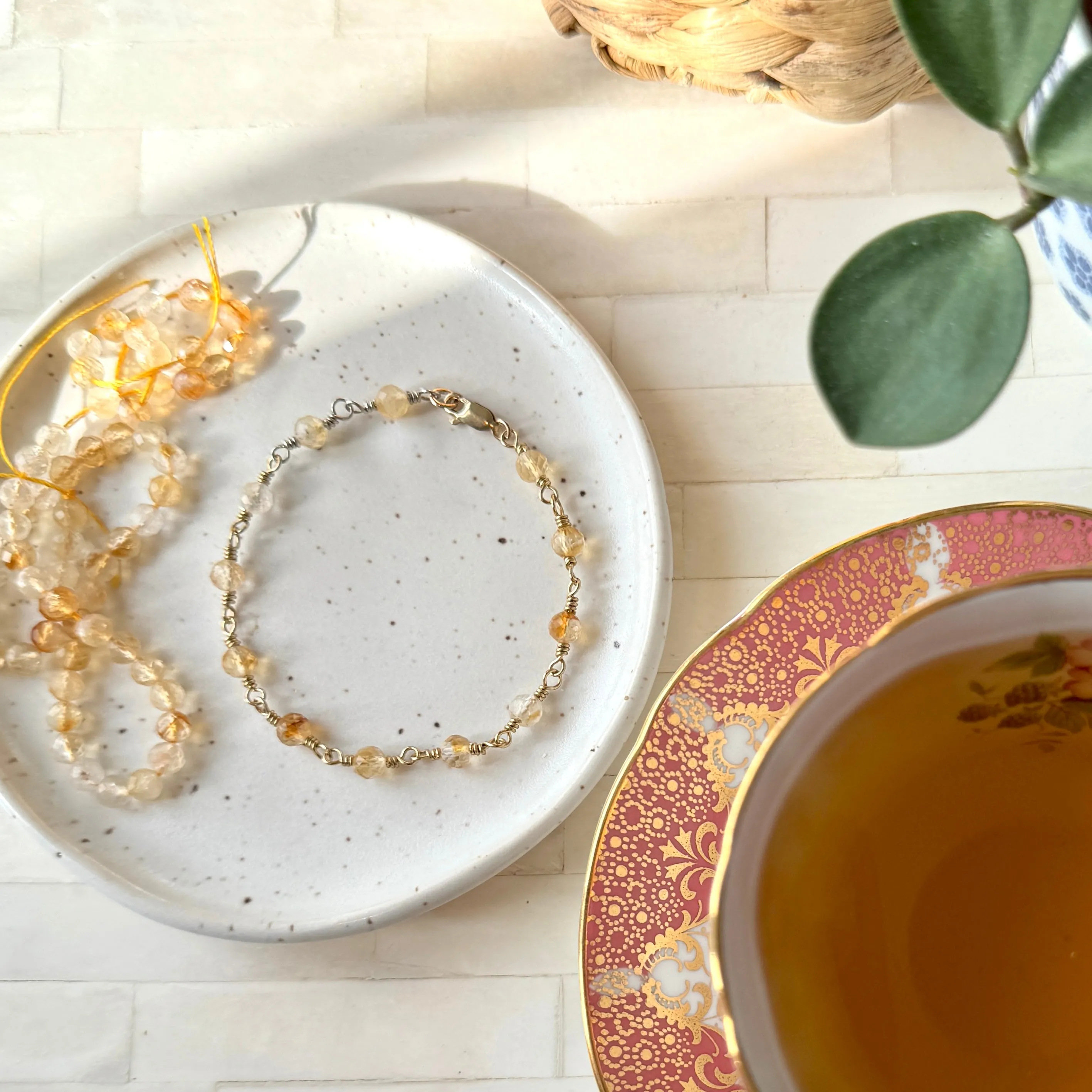 Chamomile - Citrine Gold Bracelet