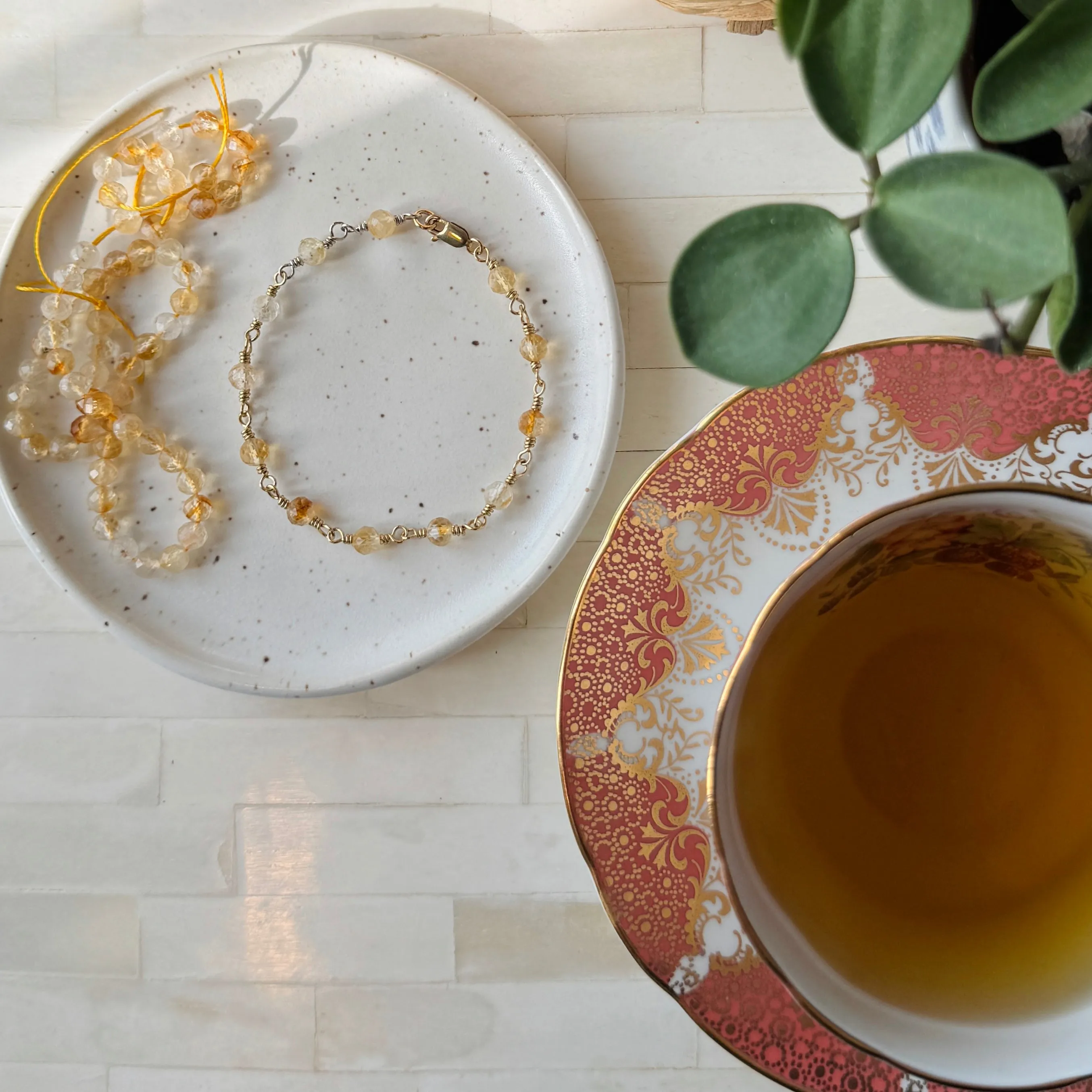 Chamomile - Citrine Gold Bracelet