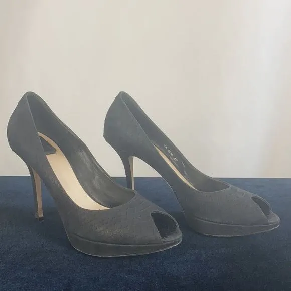 ChristianDiorBlk Miss Dior Black Snake Pumps