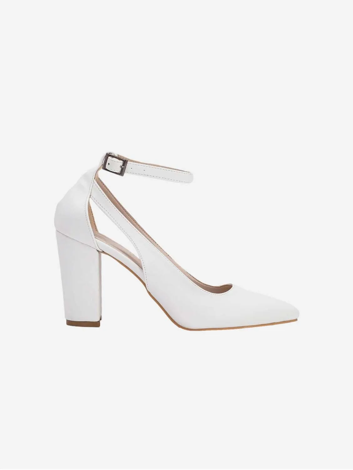 Colette Vegan Leather Wedding Shoes | White