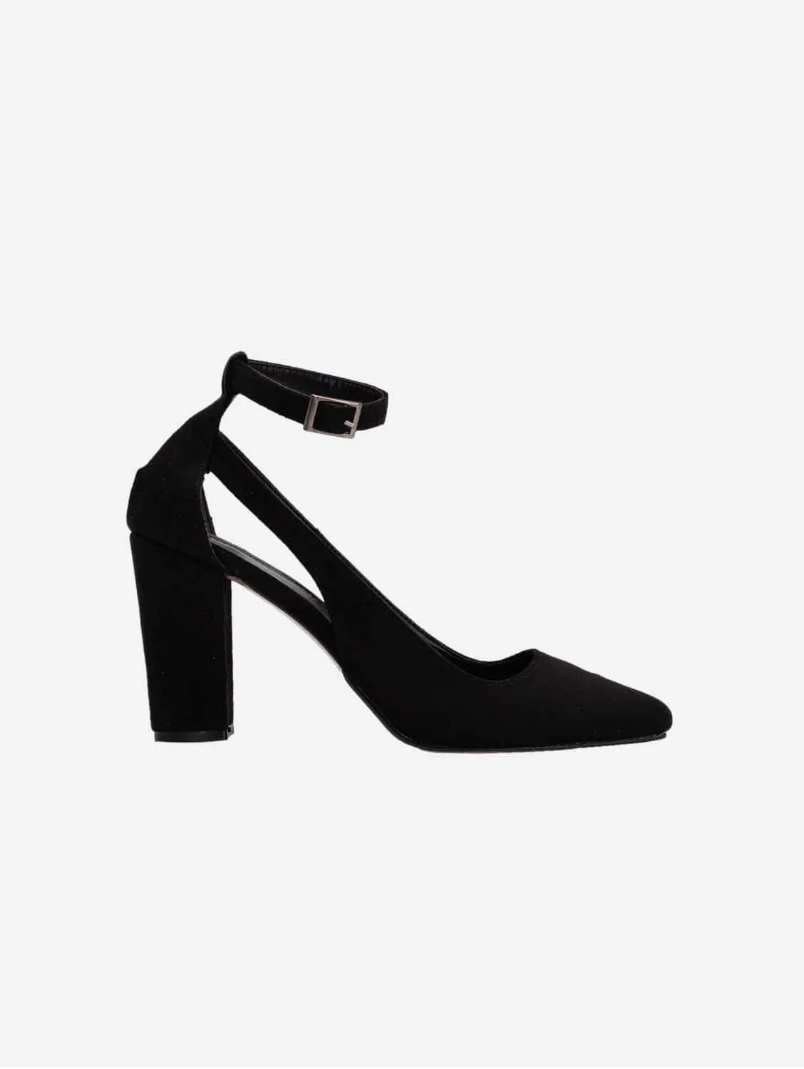 Colette Vegan Suede Block Heels | Black