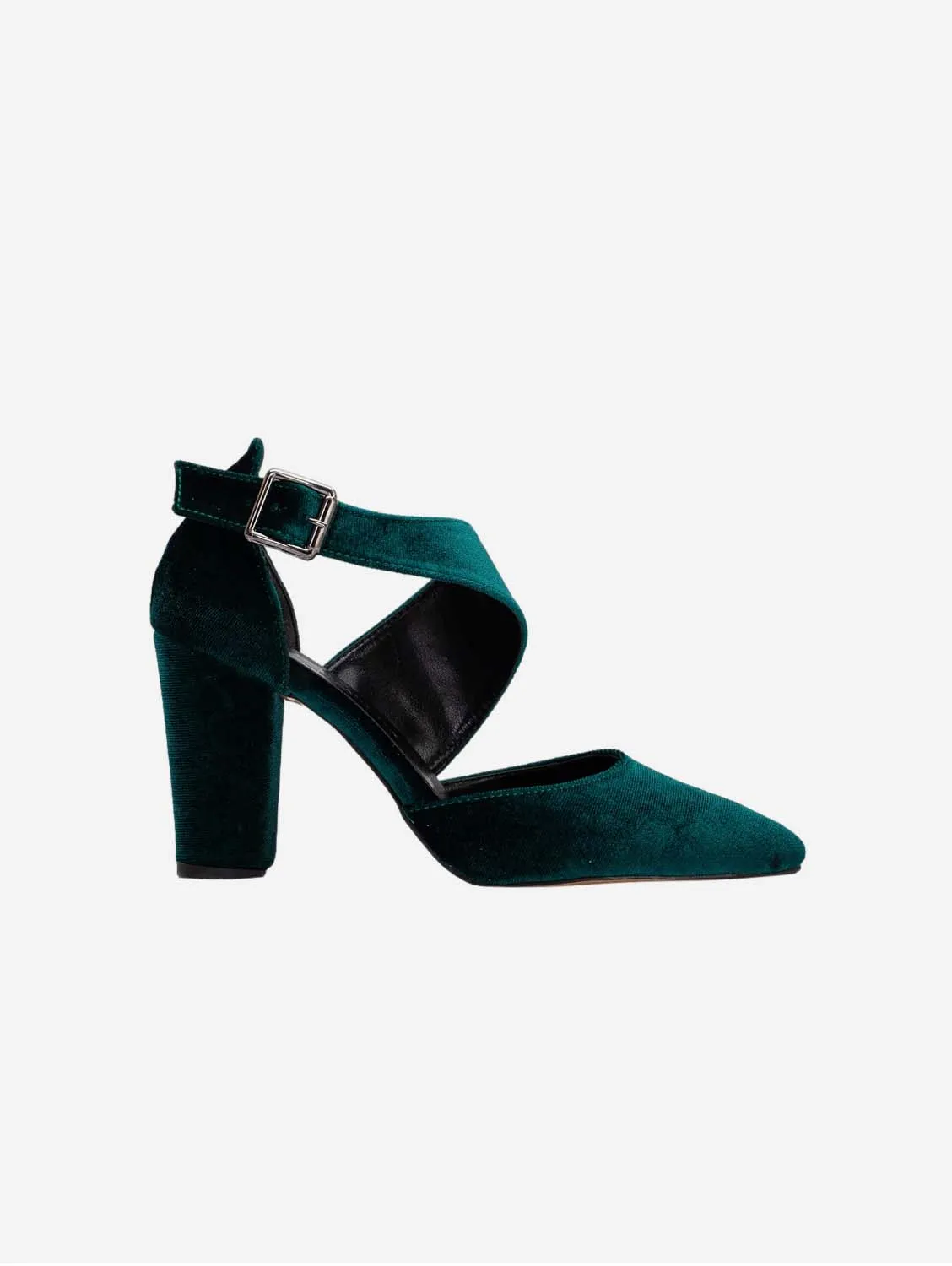 Constance Vegan Velvet Heels | Green