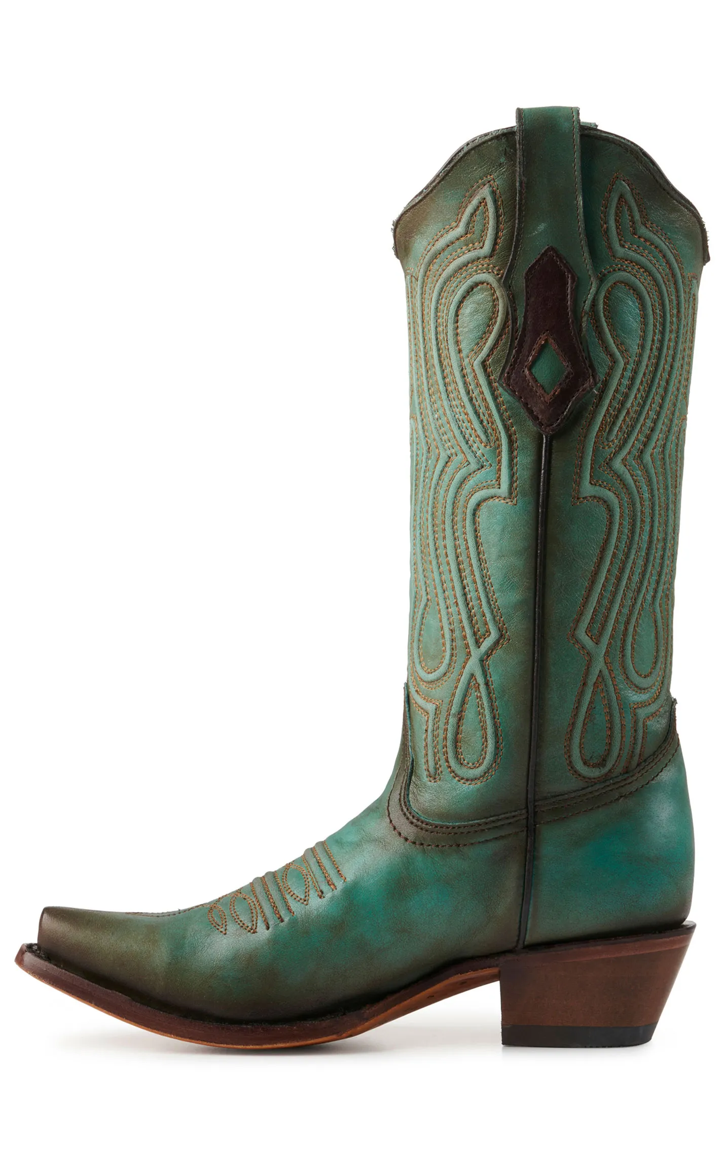 Corral Women's Antique Turquoise Snip Toe Cowboy Boots