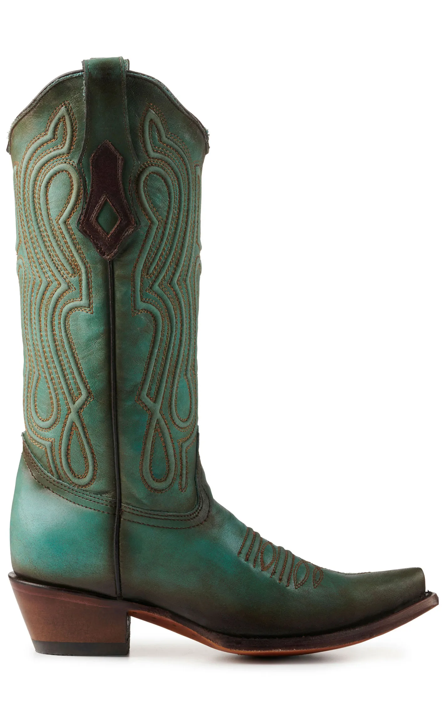 Corral Women's Antique Turquoise Snip Toe Cowboy Boots