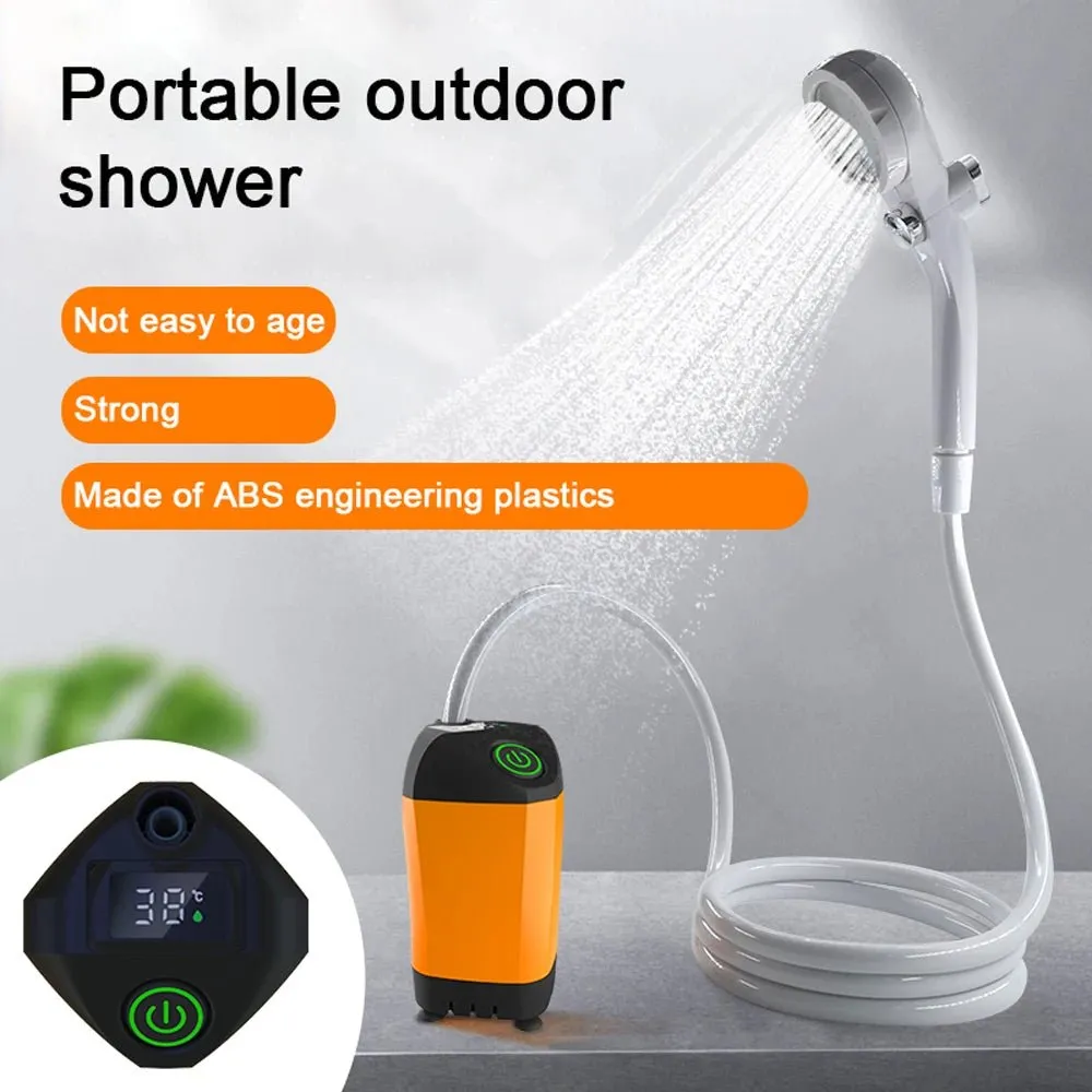 Douche de camping portable IPX7 étanche avec affichage numérique et pompe électrique Portable Outdoor Camping - Sumersible pump