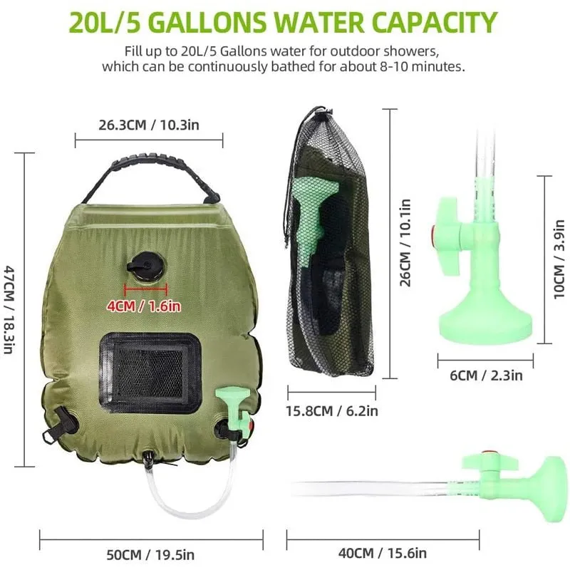 Douche solaire de camping 20L Gnyll - pocket shower