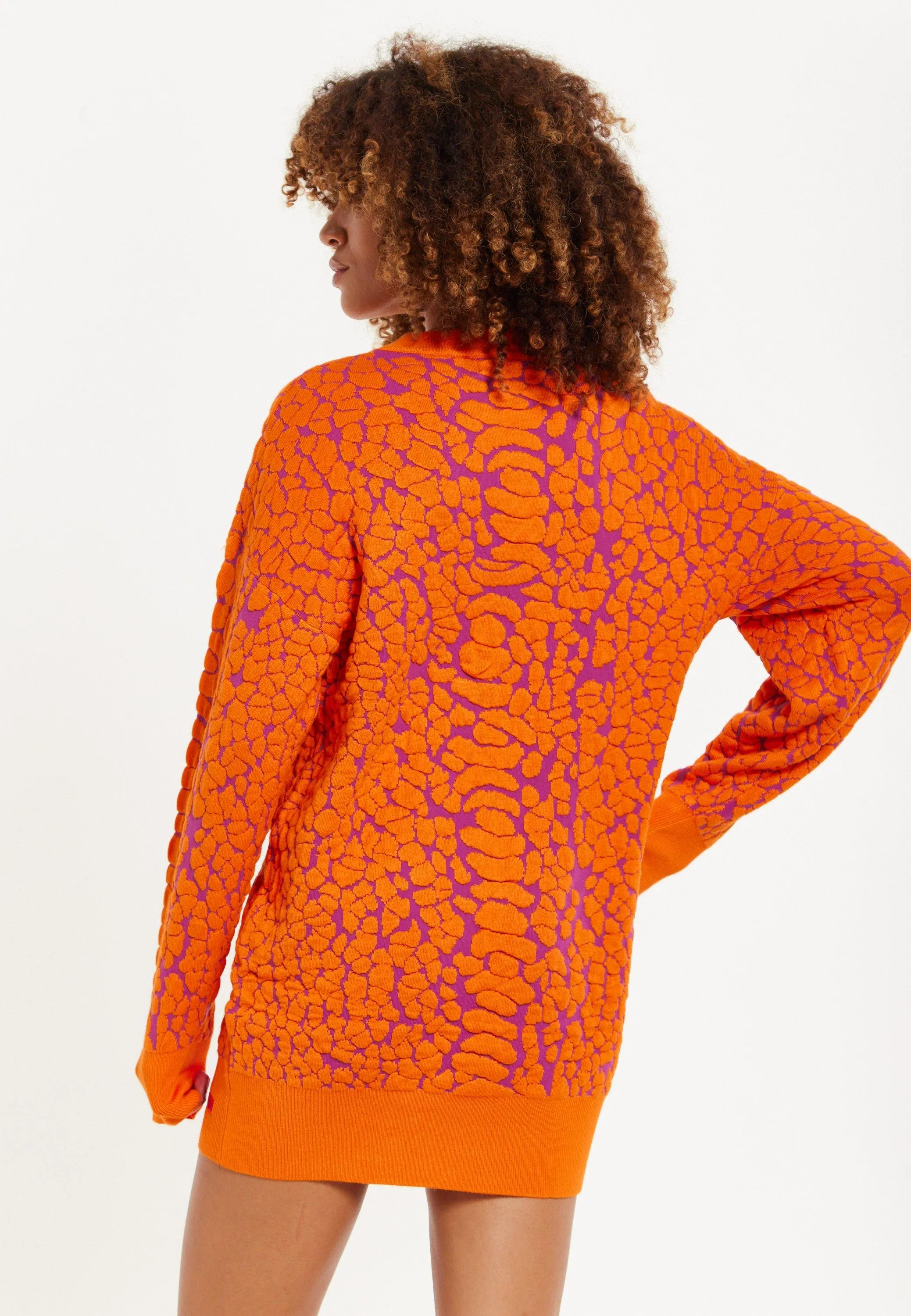 Dresses | Jacquard Duo Jumper Dress Orange & Pink | House of Holland