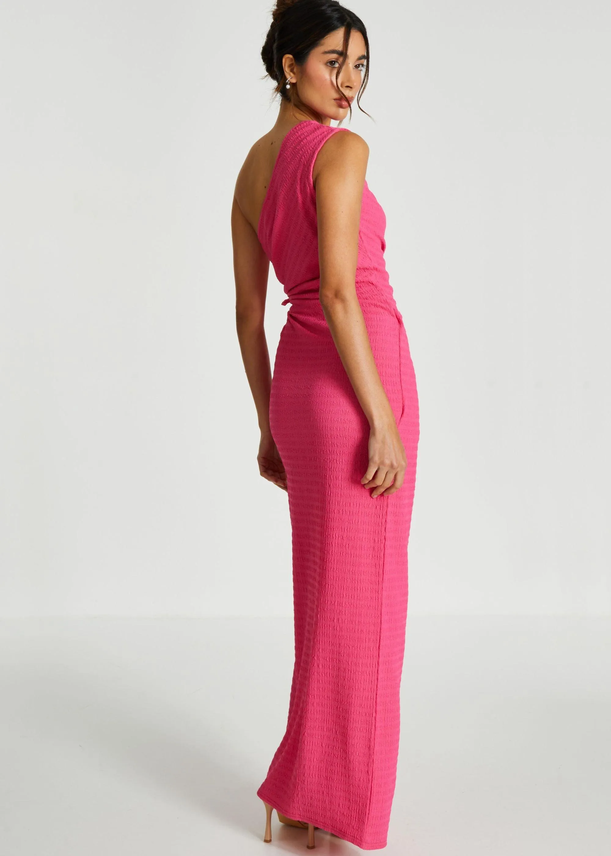 Dresses | One Shoulder Wrap Cut Out Maxi Dress | Quiz